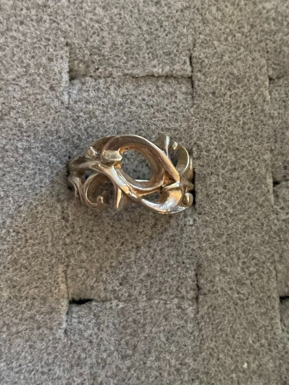 Vintage Sterling Silver Ring Abstract Handmade Statement Free Form 5.75 6 Boho